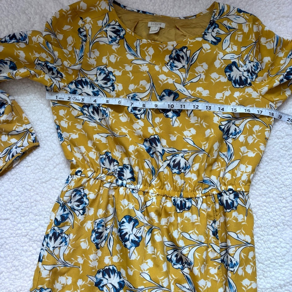 J Crew Women’s Yellow Floral dress size 6 - Picture 7 of 9